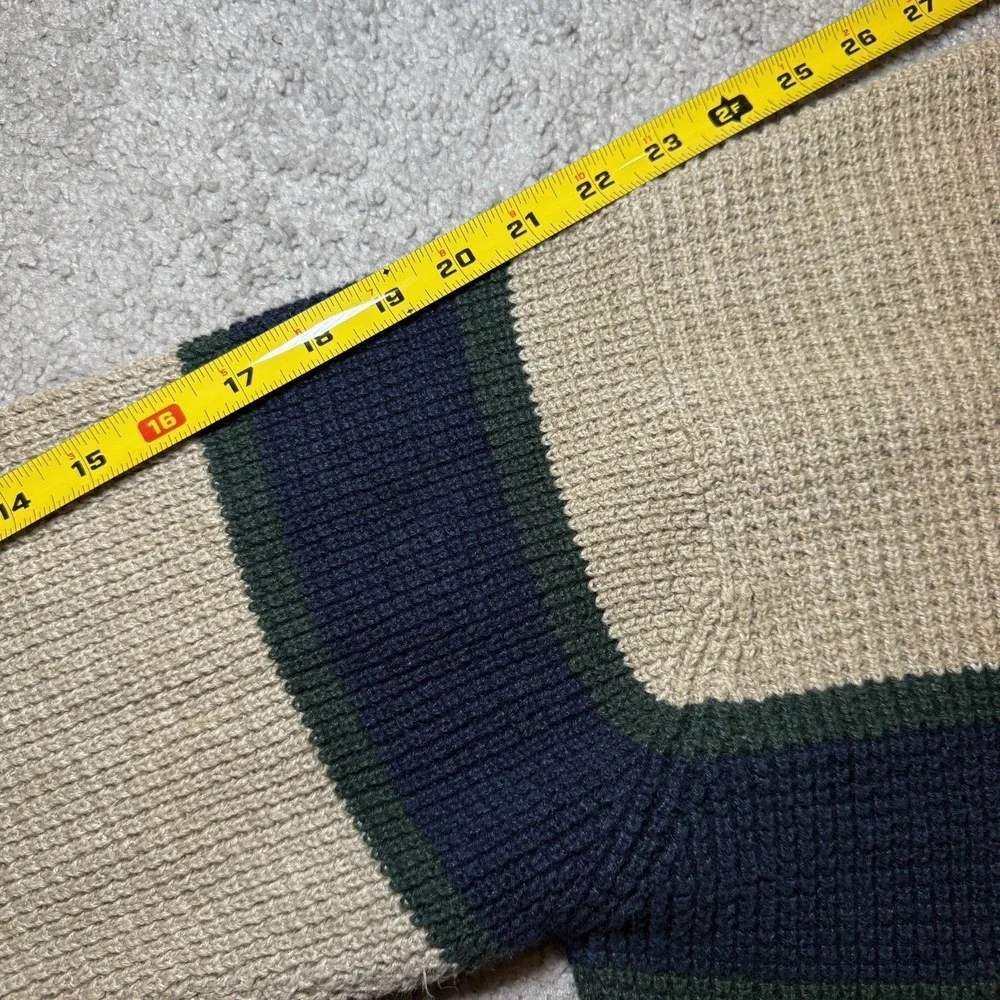 American‎ Eagle Outfitters Sweater L Men Beige Blue Green Chest 48
